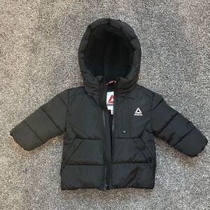 Reebok Kids size 18month Black Hooded puffer Jacket